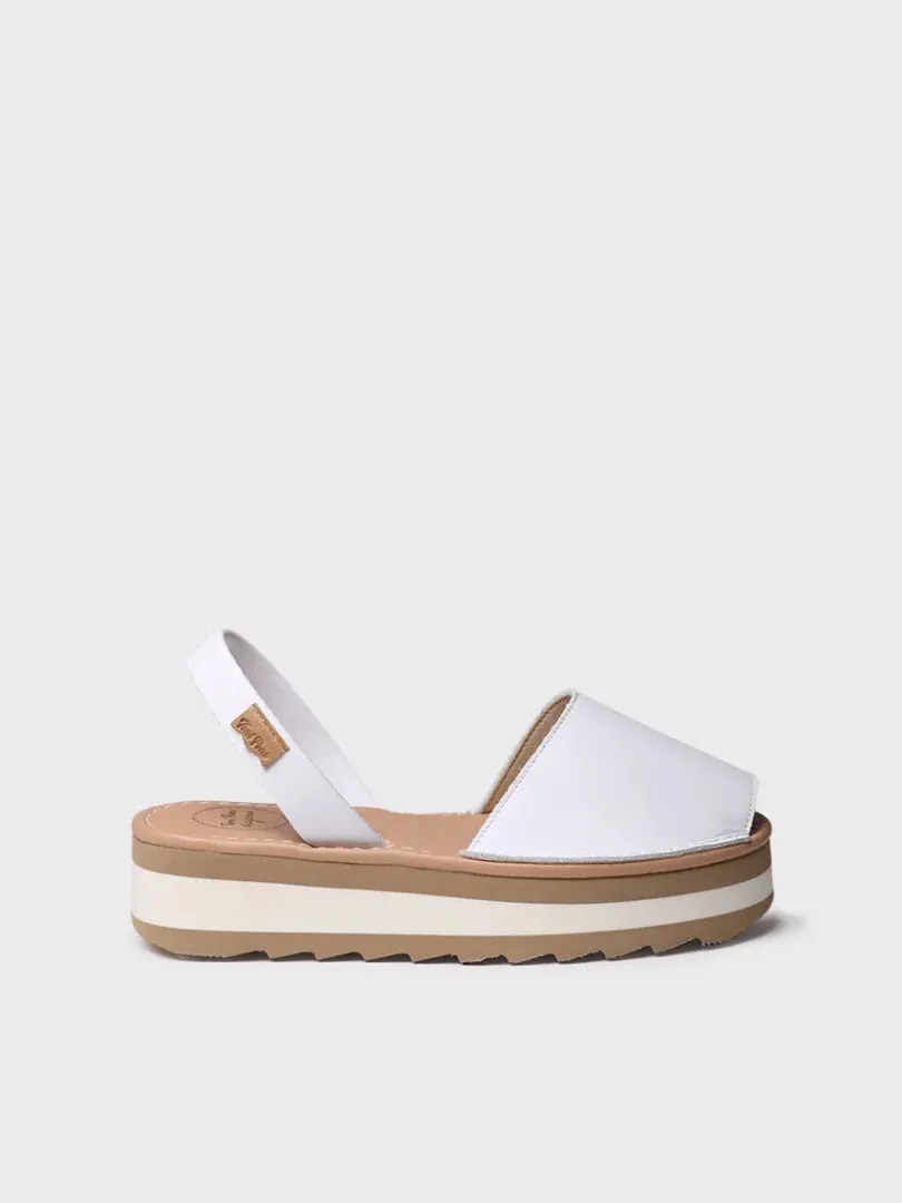 Toni Pons Sandalias | Menorquinas | ALAIOR-P - Abarca de mujer en piel con plataforma | ALAIOR-P