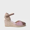 Toni Pons Cuñas Medias | Cerradas | BERAL - Alpargata de mujer en ante bicolor con cuña | BERAL