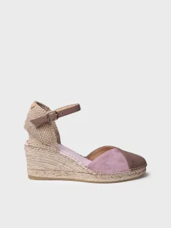 Toni Pons Cuñas Medias | Cerradas | BERAL - Alpargata de mujer en ante bicolor con cuña | BERAL