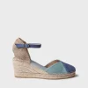 Toni Pons Cuñas Medias | Cerradas | BERAL - Alpargata de mujer en ante bicolor con cuña | BERAL
