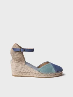 Toni Pons Cuñas Medias | Cerradas | BERAL - Alpargata de mujer en ante bicolor con cuña | BERAL