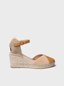 Toni Pons Cuñas Medias | Cerradas | BERAL - Alpargata de mujer en ante bicolor con cuña | BERAL