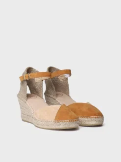 Toni Pons Cuñas Medias | Cerradas | BERAL - Alpargata de mujer en ante bicolor con cuña | BERAL