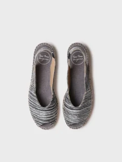 Toni Pons Cuñas Medias | Abiertas | BERI-RG - Alpargata peep toe de mujer con cuña y tejido rayado | BERI-RG