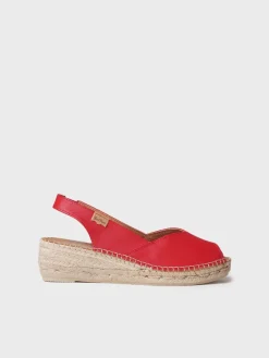 Toni Pons Cuñas Medias | Abiertas | BERNIA-P - Alpargata peep toe de mujer con cuña en piel | BERNIA-P