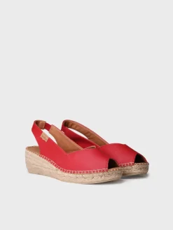 Toni Pons Cuñas Medias | Abiertas | BERNIA-P - Alpargata peep toe de mujer con cuña en piel | BERNIA-P