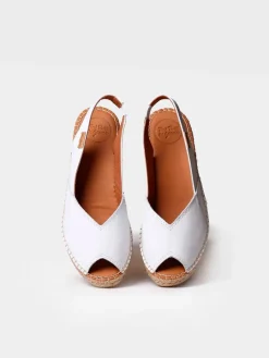Toni Pons Cuñas Medias | Abiertas | BERNIA-P - Alpargata peep toe de mujer con cuña en piel | BERNIA-P