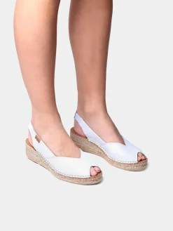 Toni Pons Cuñas Medias | Abiertas | BERNIA-P - Alpargata peep toe de mujer con cuña en piel | BERNIA-P