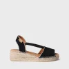 Toni Pons Cuñas Medias | Abiertas | BILDA - Alpargata de cuña de mujer en ante | BILDA