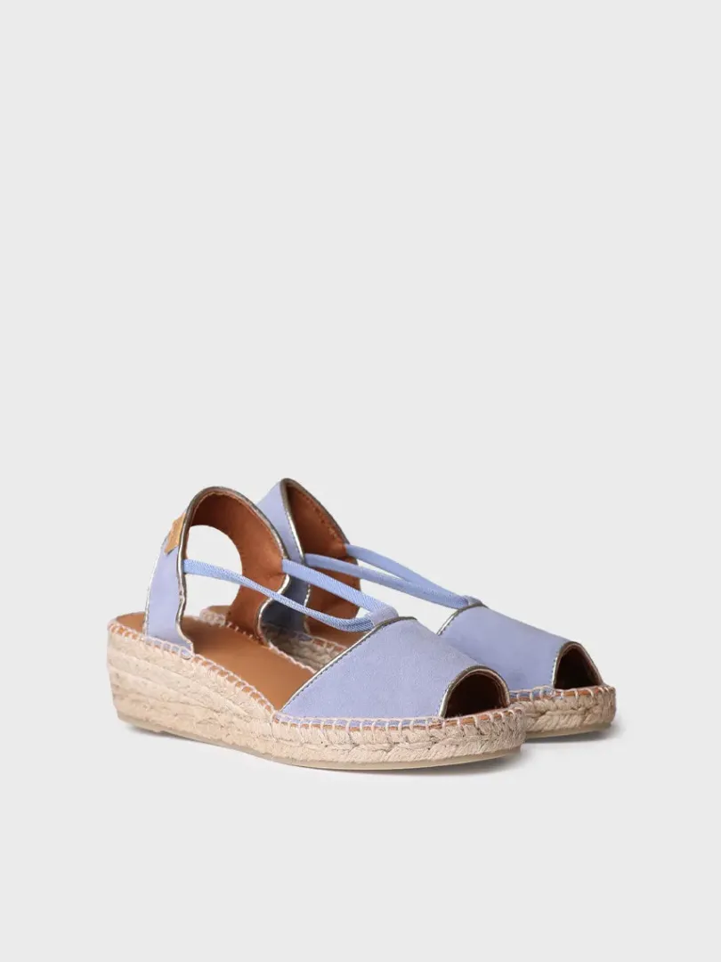 Toni Pons Cuñas Medias | Abiertas | BILDA - Alpargata de cuña de mujer en ante | BILDA