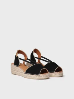 Toni Pons Cuñas Medias | Abiertas | BILDA - Alpargata de cuña de mujer en ante | BILDA