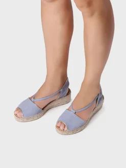 Toni Pons Cuñas Medias | Abiertas | BILDA - Alpargata de cuña de mujer en ante | BILDA