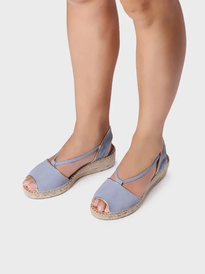 Toni Pons Cuñas Medias | Abiertas | BILDA - Alpargata de cuña de mujer en ante | BILDA