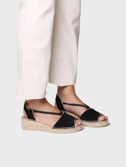 Toni Pons Cuñas Medias | Abiertas | BILDA - Alpargata de cuña de mujer en ante | BILDA