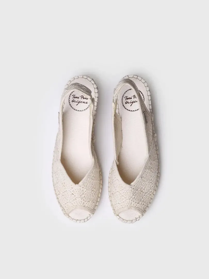 Toni Pons Cuñas Medias | Abiertas | BLANCA-AD - Alpargata de cuña de yute estilo peep toe | BLANCA-AD