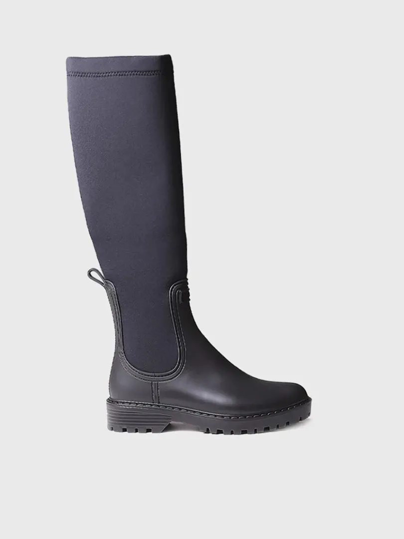 Toni Pons Botas | CARDIFF - Bota alta de agua para mujer en goma y licra | CARDIFF