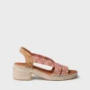 Toni Pons Cuñas Medias | Abiertas | DALYN - Alpargata de mujer con tacón ancho y elásticos bicolor | DALYN