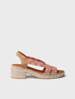 Toni Pons Cuñas Medias | Abiertas | DALYN - Alpargata de mujer con tacón ancho y elásticos bicolor | DALYN