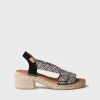 Toni Pons Cuñas Medias | Abiertas | DALYN - Alpargata de mujer con tacón ancho y elásticos bicolor | DALYN