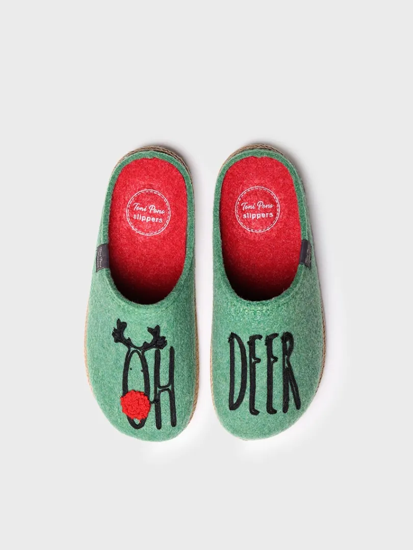 Toni Pons Slippers | DELI-DR - Slippers para mujer en fieltro en Crudo | DELI-DR