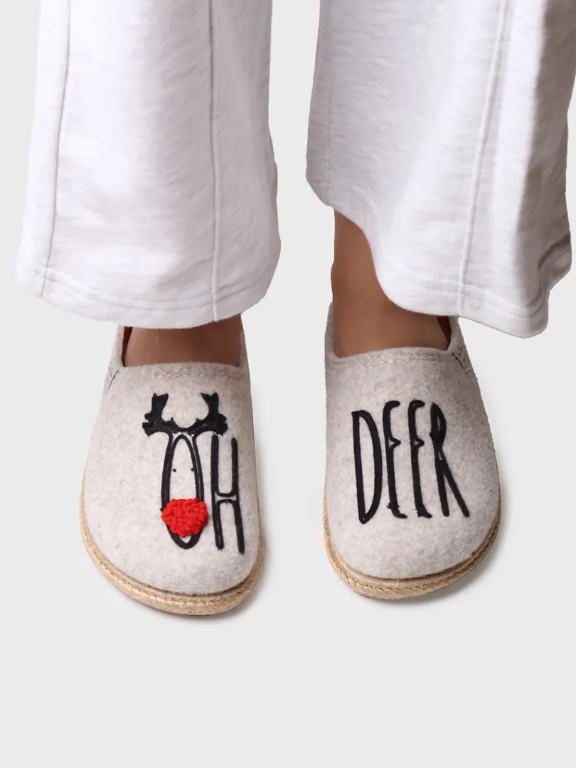 Toni Pons Slippers | DELI-DR - Slippers para mujer en fieltro en Crudo | DELI-DR