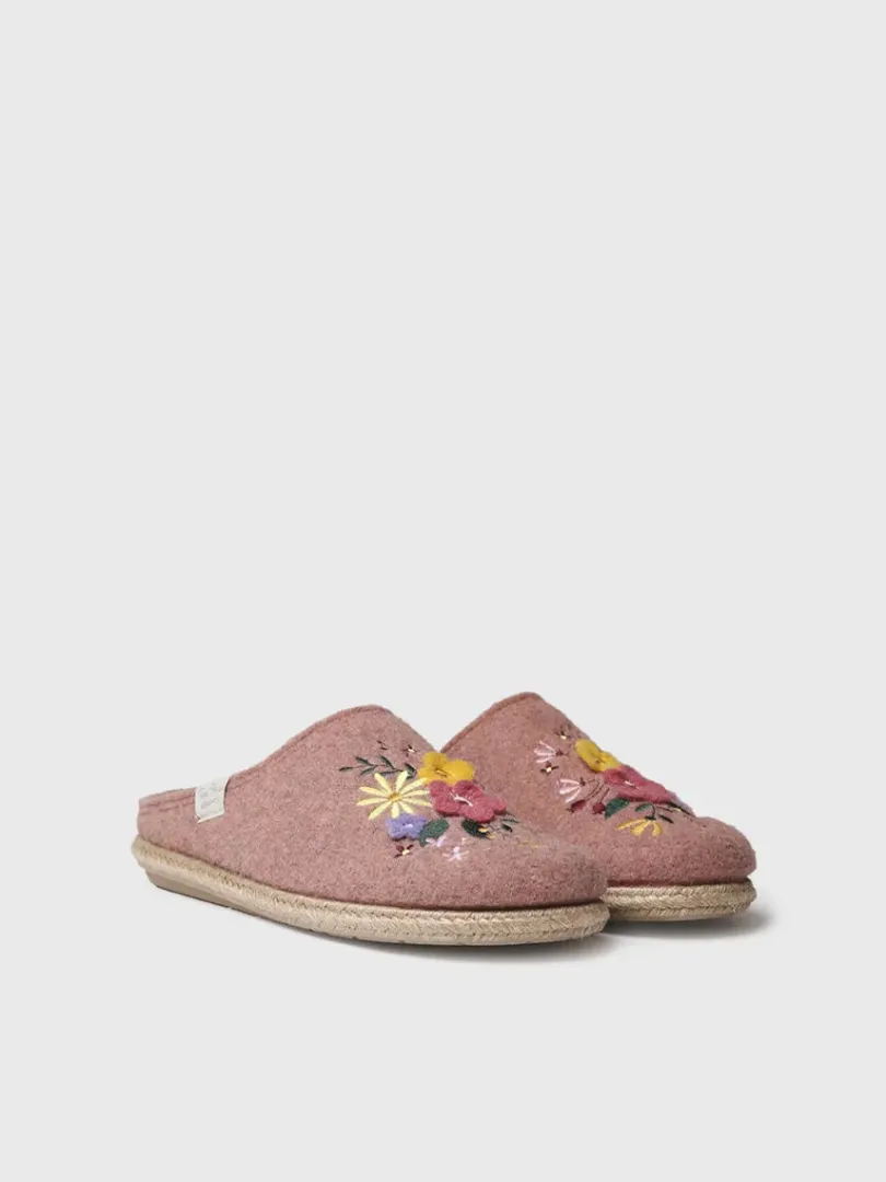 Toni Pons Slippers | DELI-EF - Slippers para mujer en fieltro con flores | DELI-EF