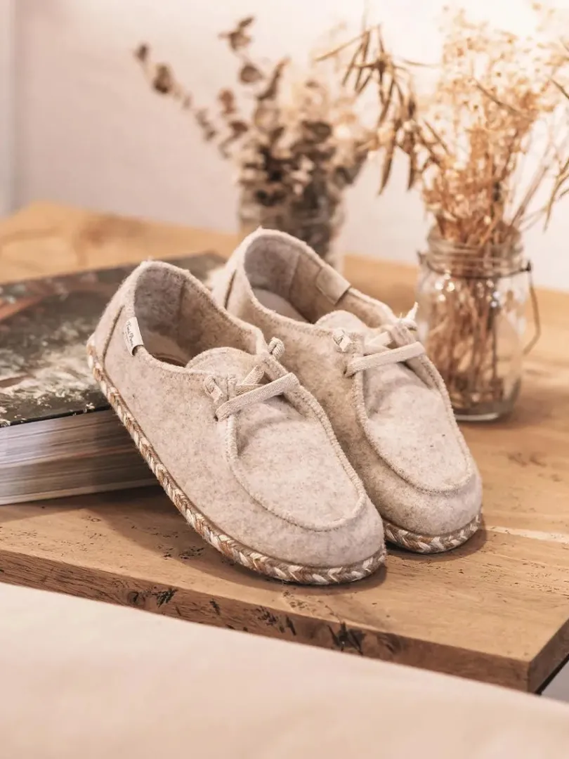 Toni Pons Slippers | DEMI-FP - Zapatilla de casa para mujer en fieltro con cordones | DEMI-FP