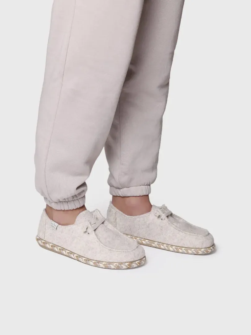 Toni Pons Slippers | DEMI-FP - Zapatilla de casa para mujer en fieltro con cordones | DEMI-FP