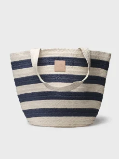 Toni Pons Bolsos | DESI - Bolso grande de mujer en rafia con rayas marineras | DESI