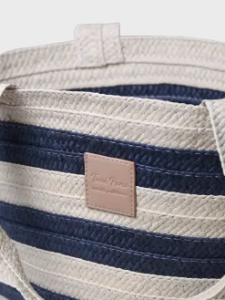 Toni Pons Bolsos | DESI - Bolso grande de mujer en rafia con rayas marineras | DESI