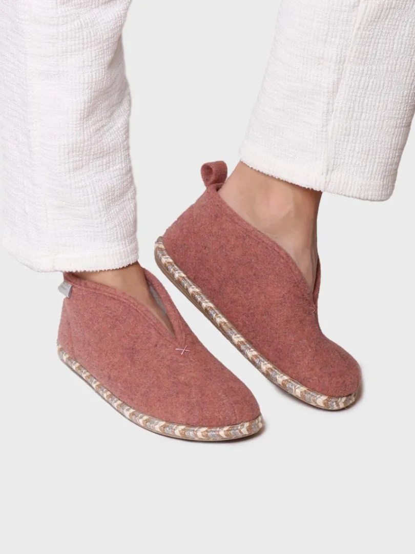 Toni Pons Slippers | DORIA-FP - Slipper abotinada para mujer en fieltro en Nude | DORIA-FP