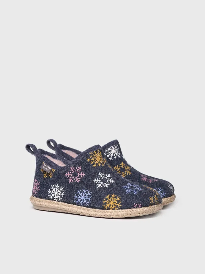 Toni Pons Slippers | DUNA-CP - Slipper abotinada para mujer en fieltro | DUNA-CP