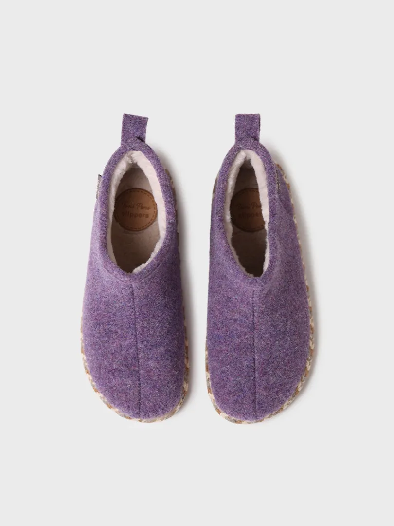 Toni Pons Slippers | DUNA-FP - Slipper abotinada para mujer en fieltro | DUNA-FP