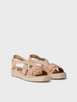 Toni Pons Abiertas | Cuñas Bajas | EIDER-RS - Alpargata mujer con cuña de yute y bandas multicolor | EIDER-RS