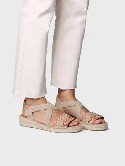 Toni Pons Abiertas | Cuñas Bajas | EIDER-RS - Alpargata mujer con cuña de yute y bandas multicolor | EIDER-RS