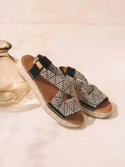 Toni Pons Abiertas | Cuñas Bajas | ELIANA - Alpargata abierta de mujer con elásticos multicolor | ELIANA
