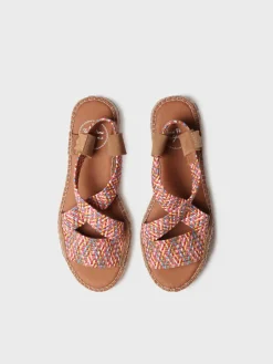 Toni Pons Abiertas | Cuñas Bajas | ELIANA - Alpargata abierta de mujer con elásticos multicolor | ELIANA