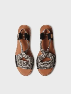 Toni Pons Abiertas | Cuñas Bajas | ELIANA - Alpargata abierta de mujer con elásticos multicolor | ELIANA
