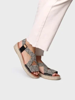 Toni Pons Abiertas | Cuñas Bajas | ELIANA - Alpargata abierta de mujer con elásticos multicolor | ELIANA