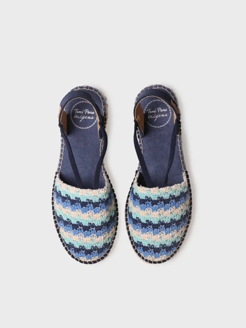 Toni Pons Cerradas | Cuñas Bajas | EMILIA - Alpargata plana de mujer en crochet multicolor | EMILIA