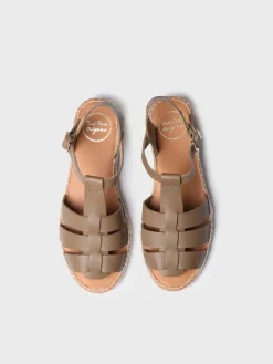 Toni Pons Planas | Abiertas | EMMA - Sandalias cangrejeras planas de mujer en piel | EMMA
