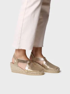 Toni Pons Cuñas Medias | Cerradas | FABI - Alpargata de mujer con cuña de yute tintada y elásticos | FABI