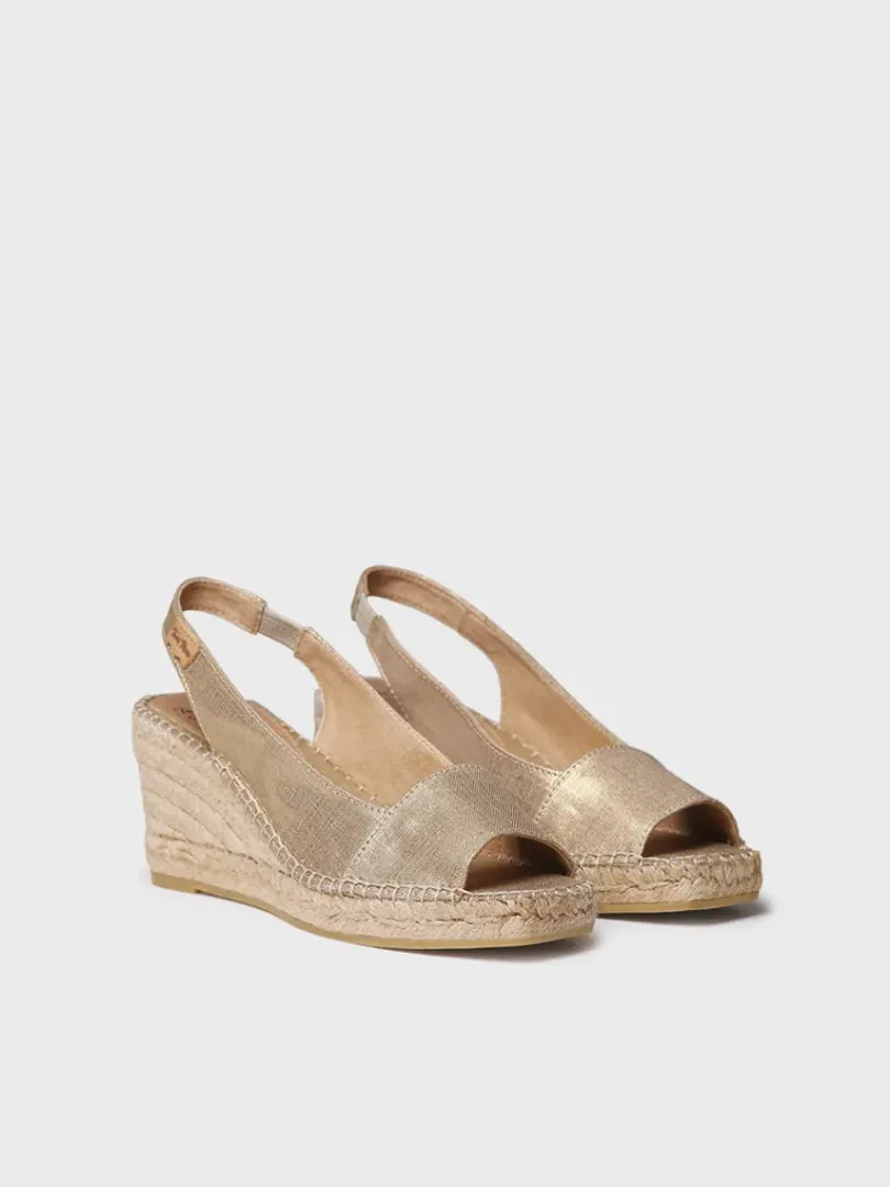 Toni Pons Cuñas Medias | Abiertas | FIORE - Alpargata de cuña de mujer en yute tintado | FIORE