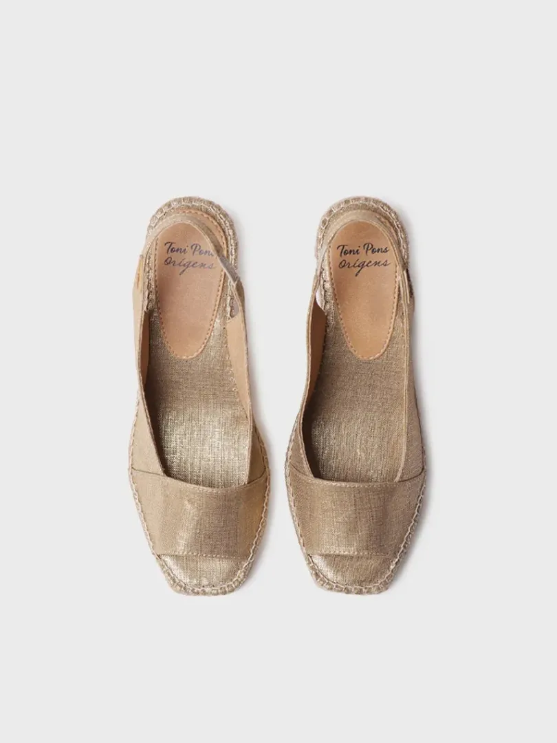Toni Pons Cuñas Medias | Abiertas | FIORE - Alpargata de cuña de mujer en yute tintado | FIORE