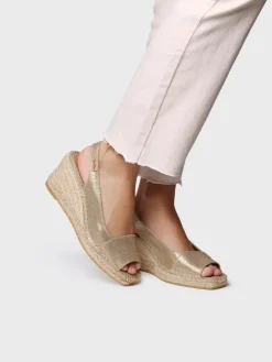 Toni Pons Cuñas Medias | Abiertas | FIORE - Alpargata de cuña de mujer en yute tintado | FIORE