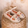 Toni Pons Abiertas | Cuñas Bajas | GARBET - Sandalia plana de mujer con bordado multicolor | GARBET