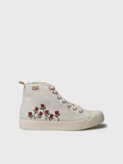 Toni Pons Sneakers Y Zapatillas | GENA-EU - Zapatilla deportiva alta de mujer en algodón reciclado y bordados | GENA-EU