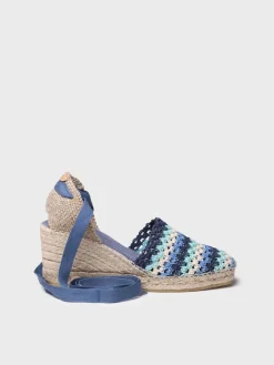 Toni Pons Cuñas Medias | Cerradas | GEORGINA - Alpargata de cuña de mujer en crochet multicolor | GEORGINA