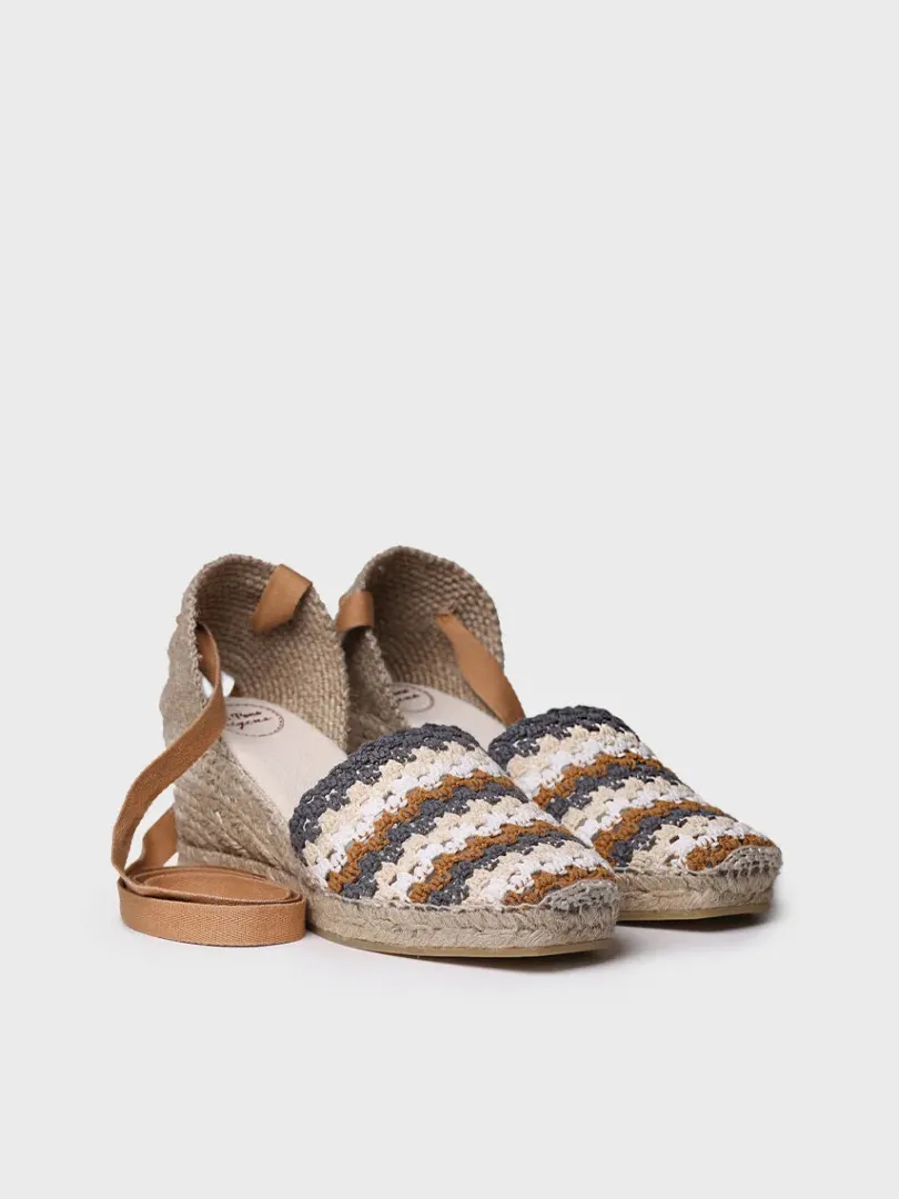 Toni Pons Cuñas Medias | Cerradas | GEORGINA - Alpargata de cuña de mujer en crochet multicolor | GEORGINA