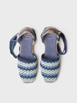Toni Pons Cuñas Medias | Cerradas | GEORGINA - Alpargata de cuña de mujer en crochet multicolor | GEORGINA